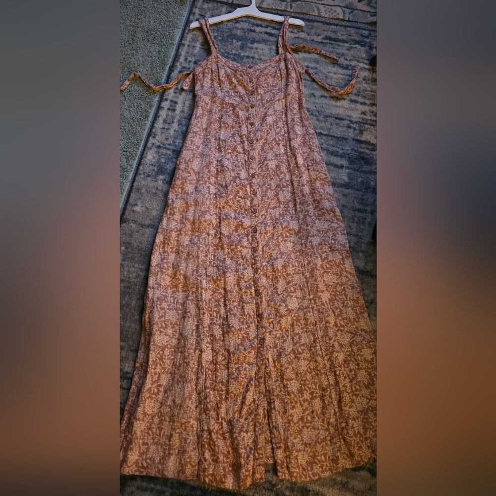 Faherty Kendall Maxi Dress in Bronze Riviera Floral